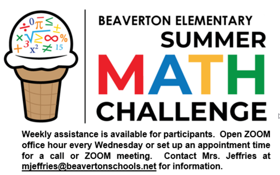 Summer Math Challenge Beaverton Elementary School