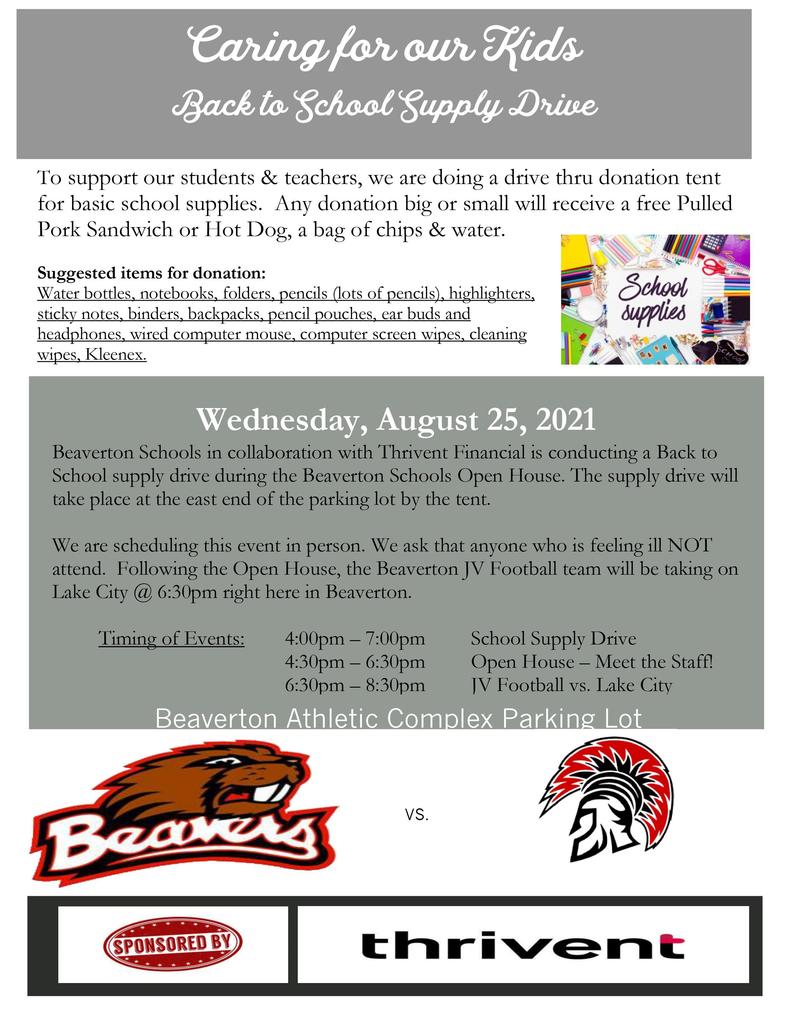 Back to School & Open House